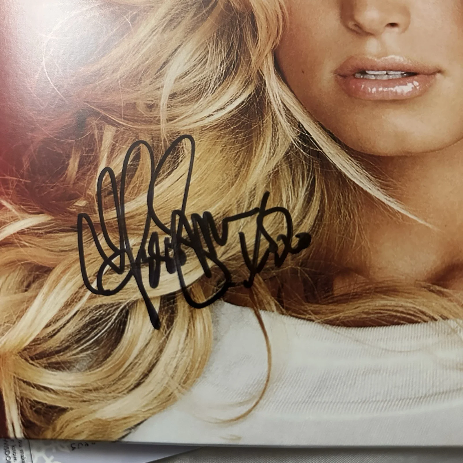 JESSICA SIMPSON SIGNED REJOYCE THE CHRISTMAS ALBUM VINYL LP, image 2