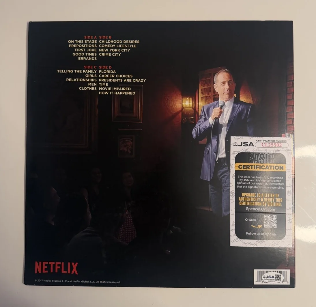 Jerry Seinfeld — Jerry Seinfeld Before Netflix Comedy Special Autographed Vinyl Record JSA COA, image 2