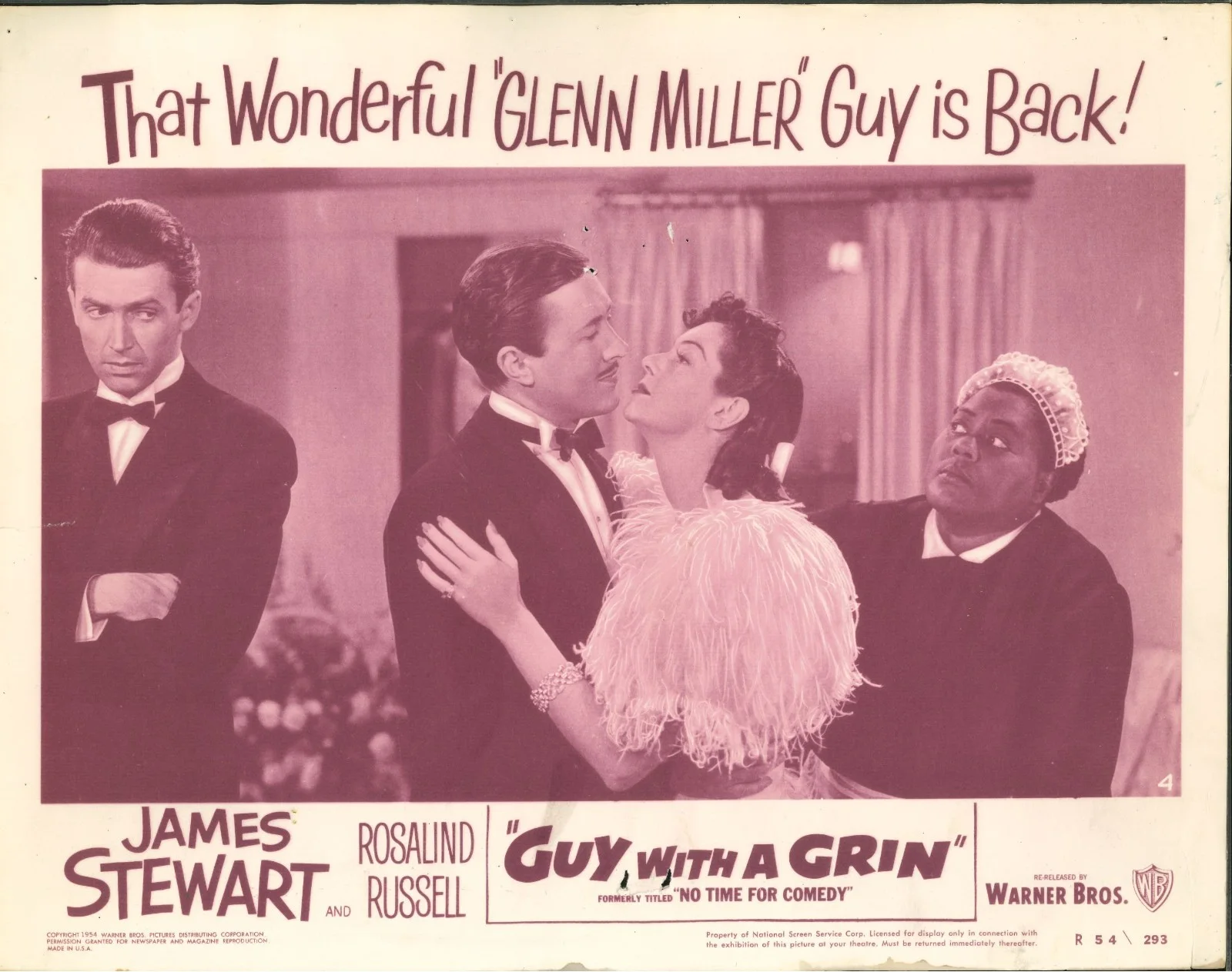 Guy with a Grin 2x ORIGINAL US Lobby Cards James Stewart Rosalind Russell 1954RR, изображение 3