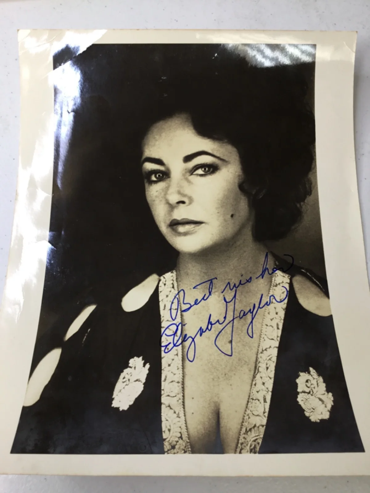 Elizabeth Taylor — Authentic Signed Elizabeth Taylor 8x10 Glossy Photo B/W, W/Envelope, image 3