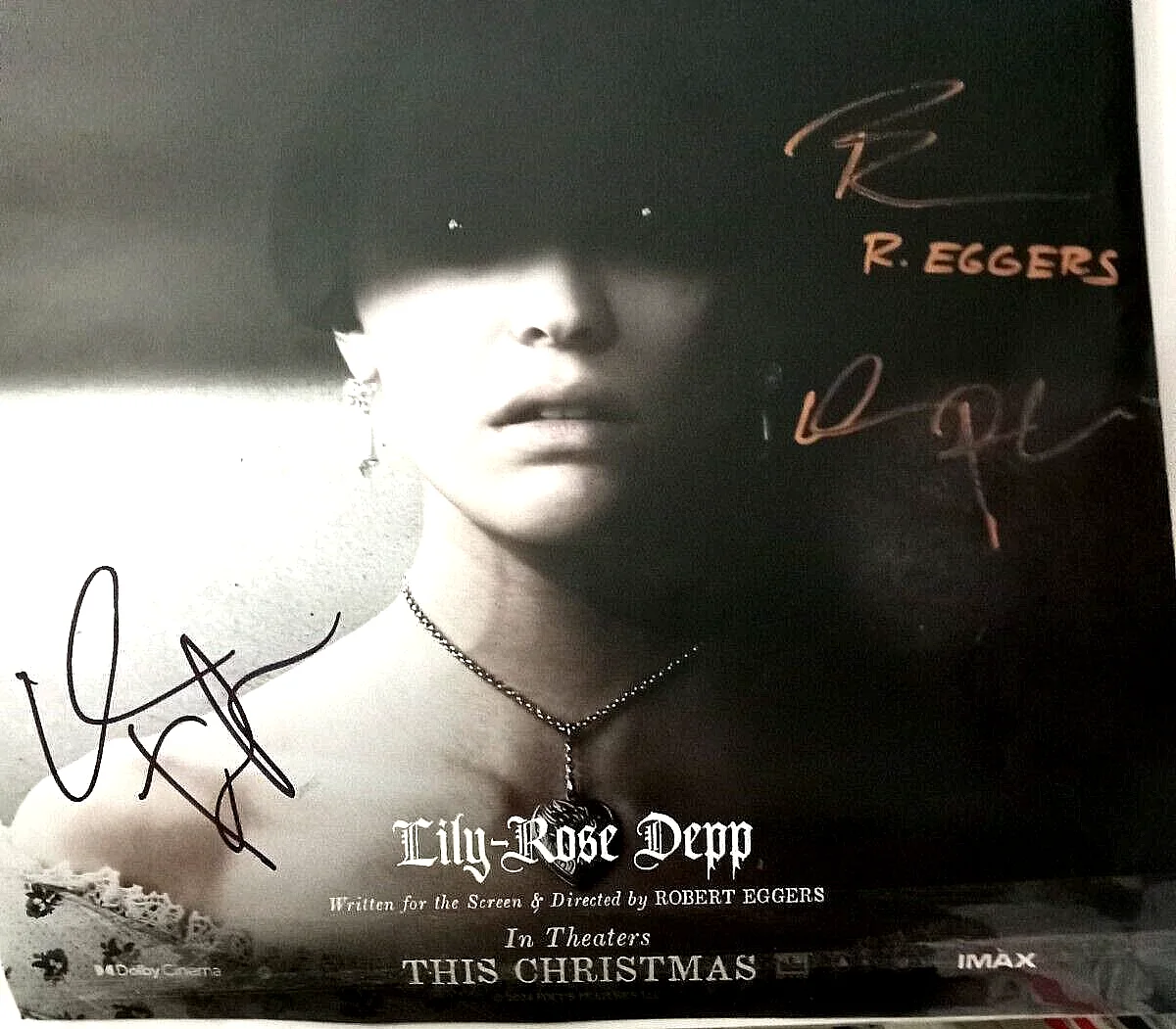 Robert Eggers, William Dafoe — ROBERT EGGERS, WILLEM DAFOE SIGNED NOSFERATU 11x17 ORIGINAL MOVIE POSTER - PROOF, image 3