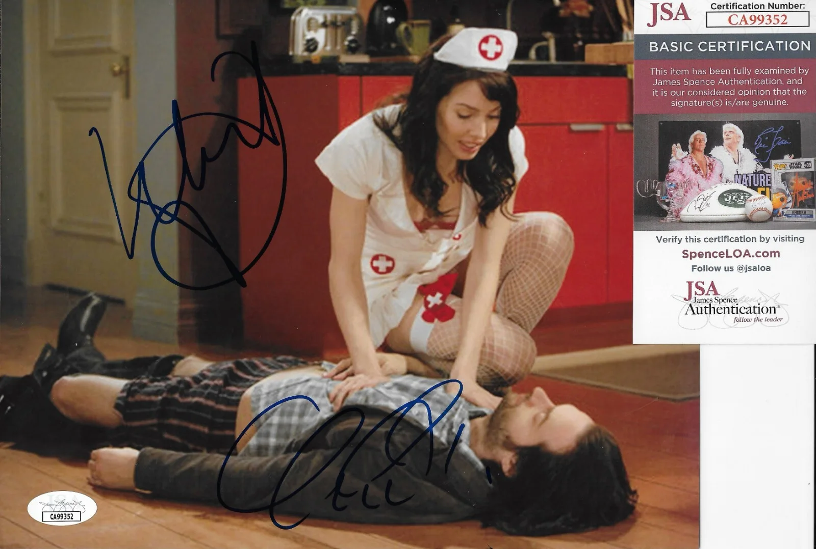 Chris D'Elia — Signed Chris D'Elia Whitney Cummings Undateable 8x10 Photo #2 JSA Authentication