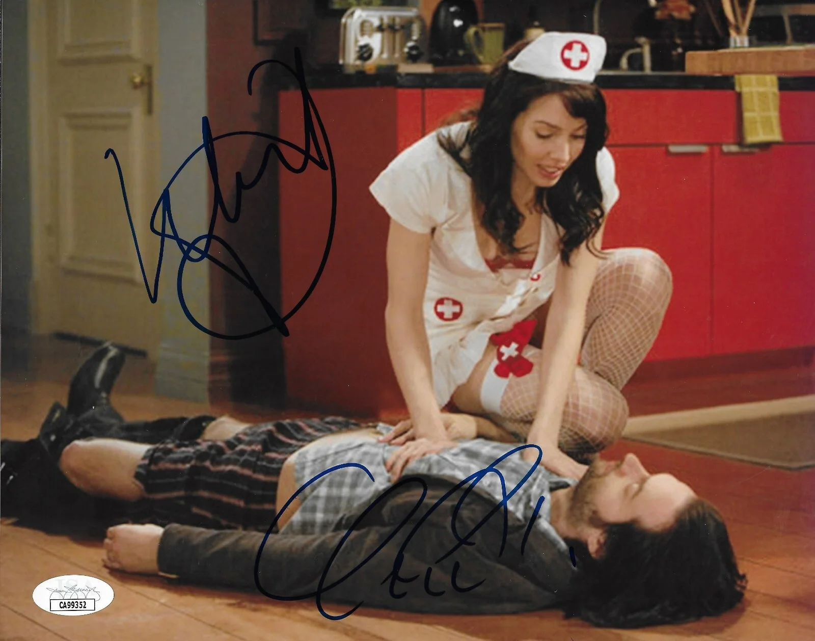 Chris D'Elia — Signed Chris D'Elia Whitney Cummings Undateable 8x10 Photo #2 JSA Authentication, image 2