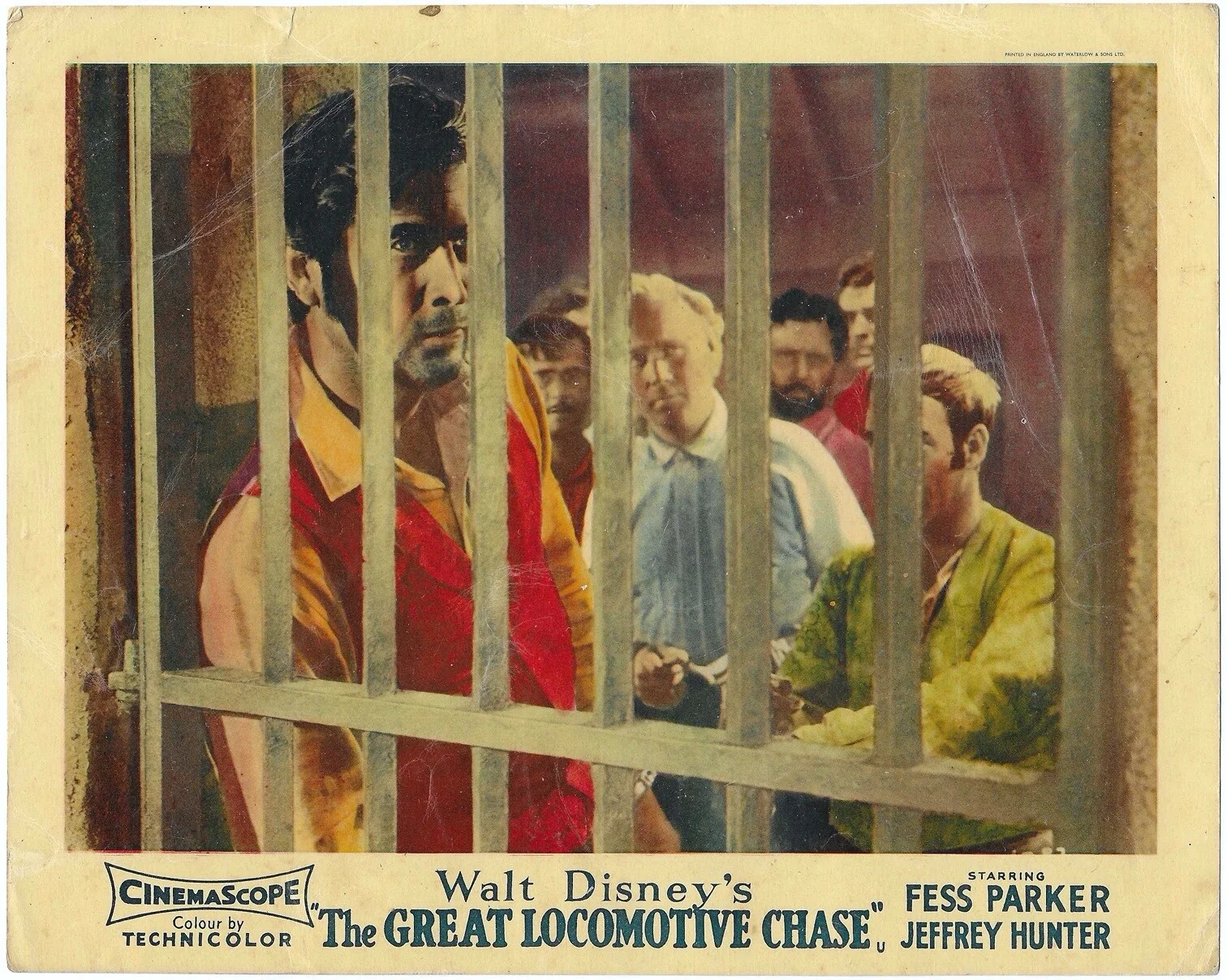 Great Locomotive Chase 5x Original UK FOH Lobby Cards Fess Parker Disney 1956, изображение 3