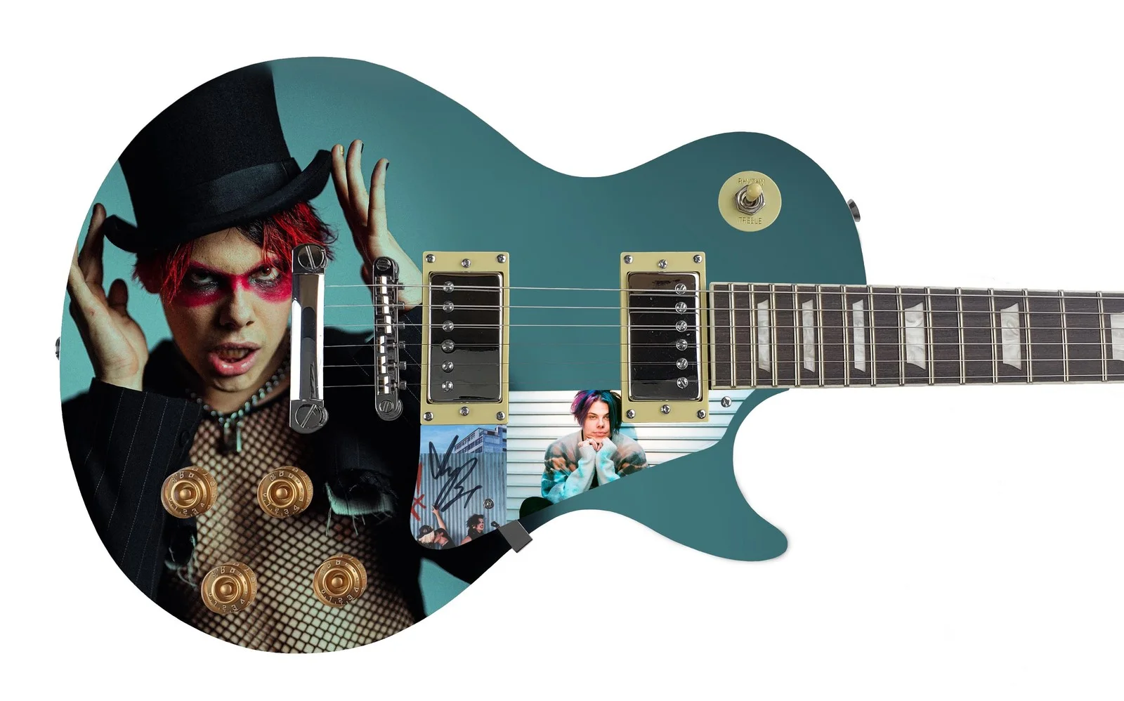 Yungblud — Yungblud Autographed Signed Electric LP Custom Photo Guitar Weird! ACOA