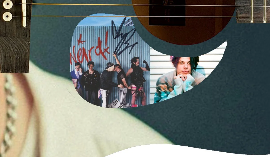 Yungblud — Yungblud Autographed Signed Acoustic Custom Photo Guitar Weird! ACOA, image 2