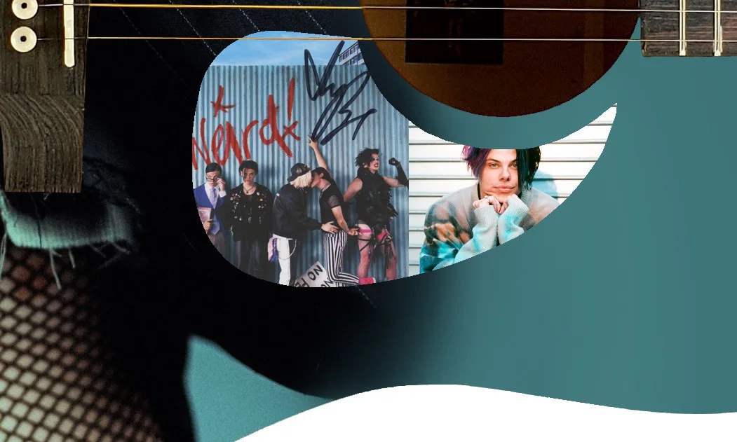 Yungblud — Yungblud Autographed Signed Acoustic Custom Photo Guitar Weird! ACOA, изображение 2
