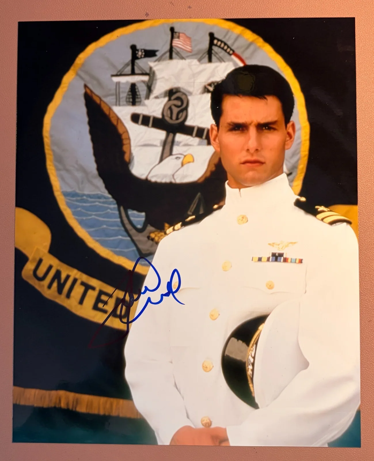 Tom Cruise — TOM CRUISE Signed 8x10•TOP GUN "Maverick"•Color photo w/ Piece of the Past COA