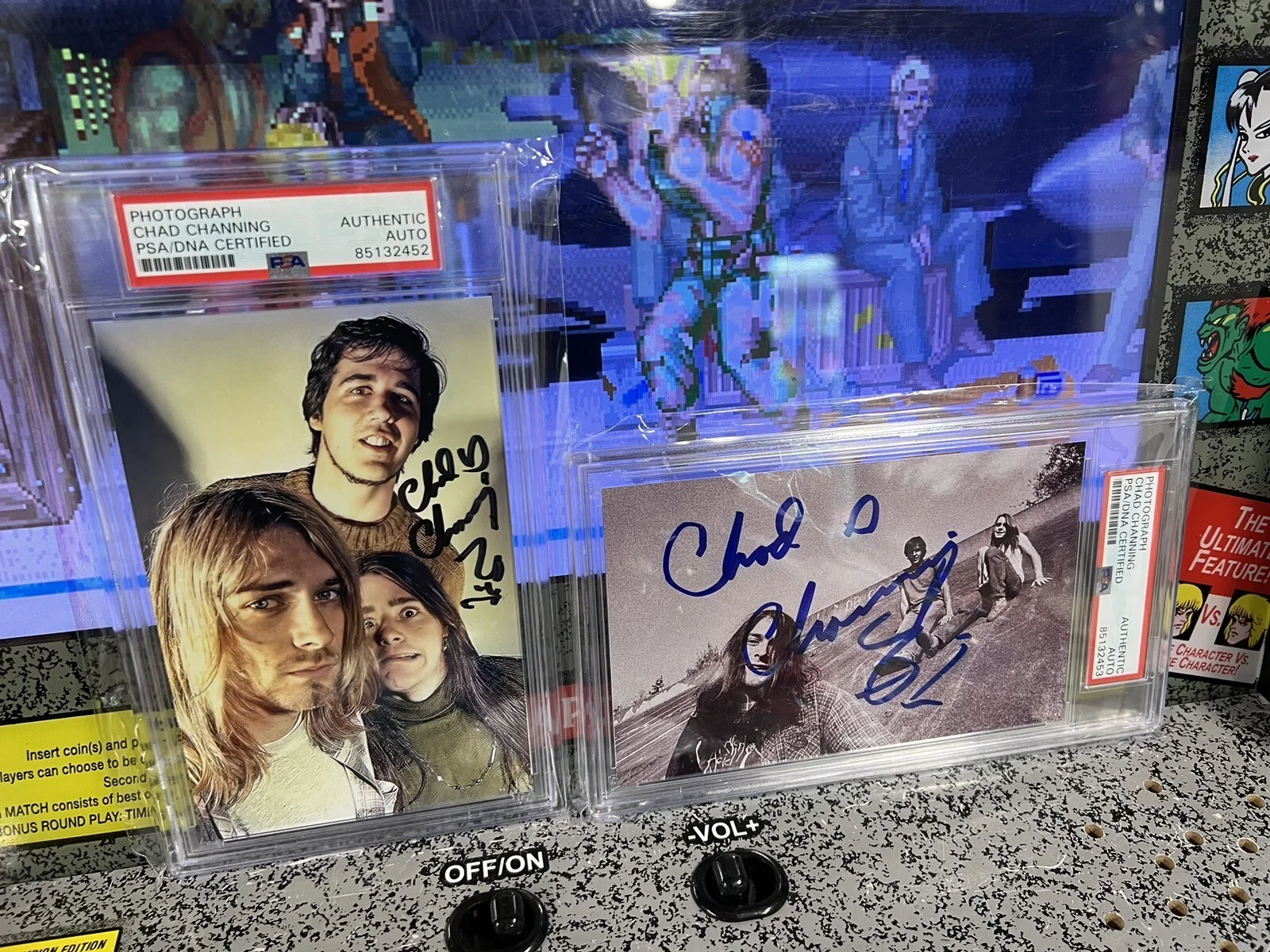 Lot of 2: Chad Channing Signed Nirvana Photos Kurt Cobain Krist Novoselic PSA, image 4