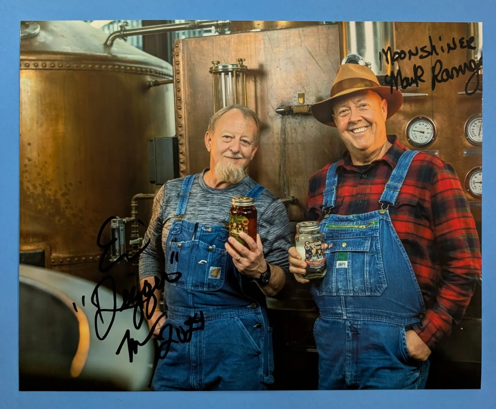 Mark Ramsey and Eric Digger Mane — The Moonshiners, Mark Ramsey And Eric "Digger" Manes Photo Signed 8x10 Distiller
