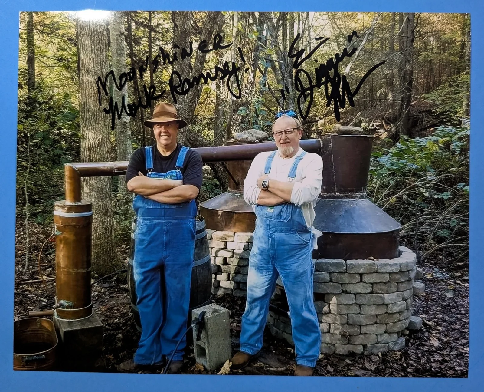 Mark Ramsey and Eric Digger Mane — The Moonshiners, Mark Ramsey And Eric "Digger" Manes Photo Signed 8x10 Distiller