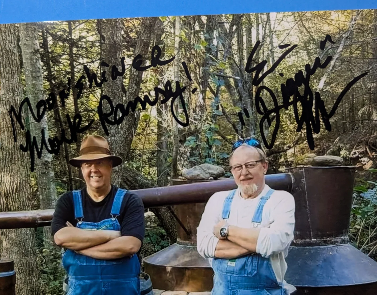 Mark Ramsey, Eric Digger Mane — The Moonshiners, Mark Ramsey And Eric "Digger" Manes Photo Signed 8x10 Distiller, изображение 2