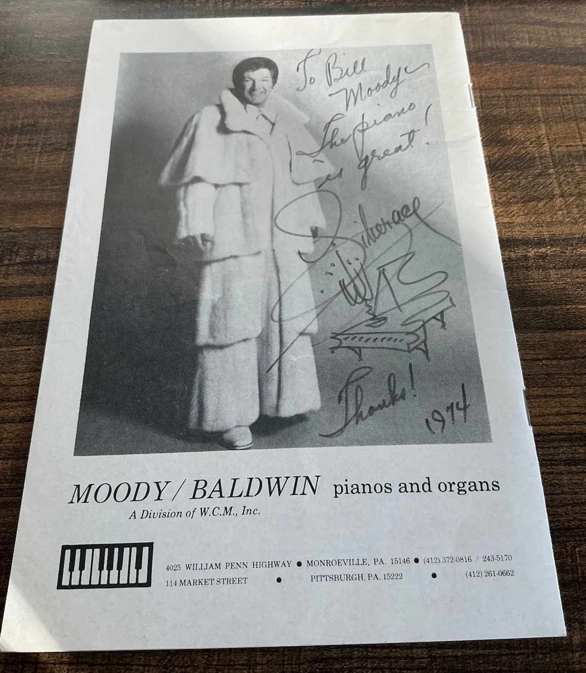 Liberace — 1979 Heinz Hall Pittsburgh Musical Program, Handsigned By Liberace On Page 11/24, image 3