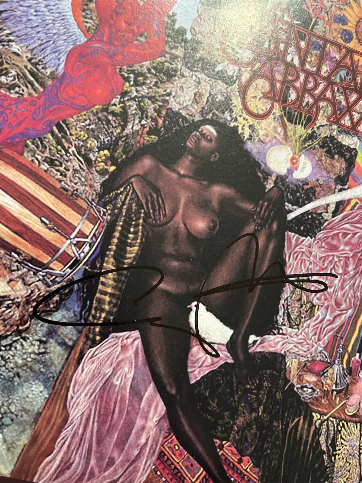 Carlos Santana Signed Abraxas Vinyl Record LP JSA Coa Autographed, image 2