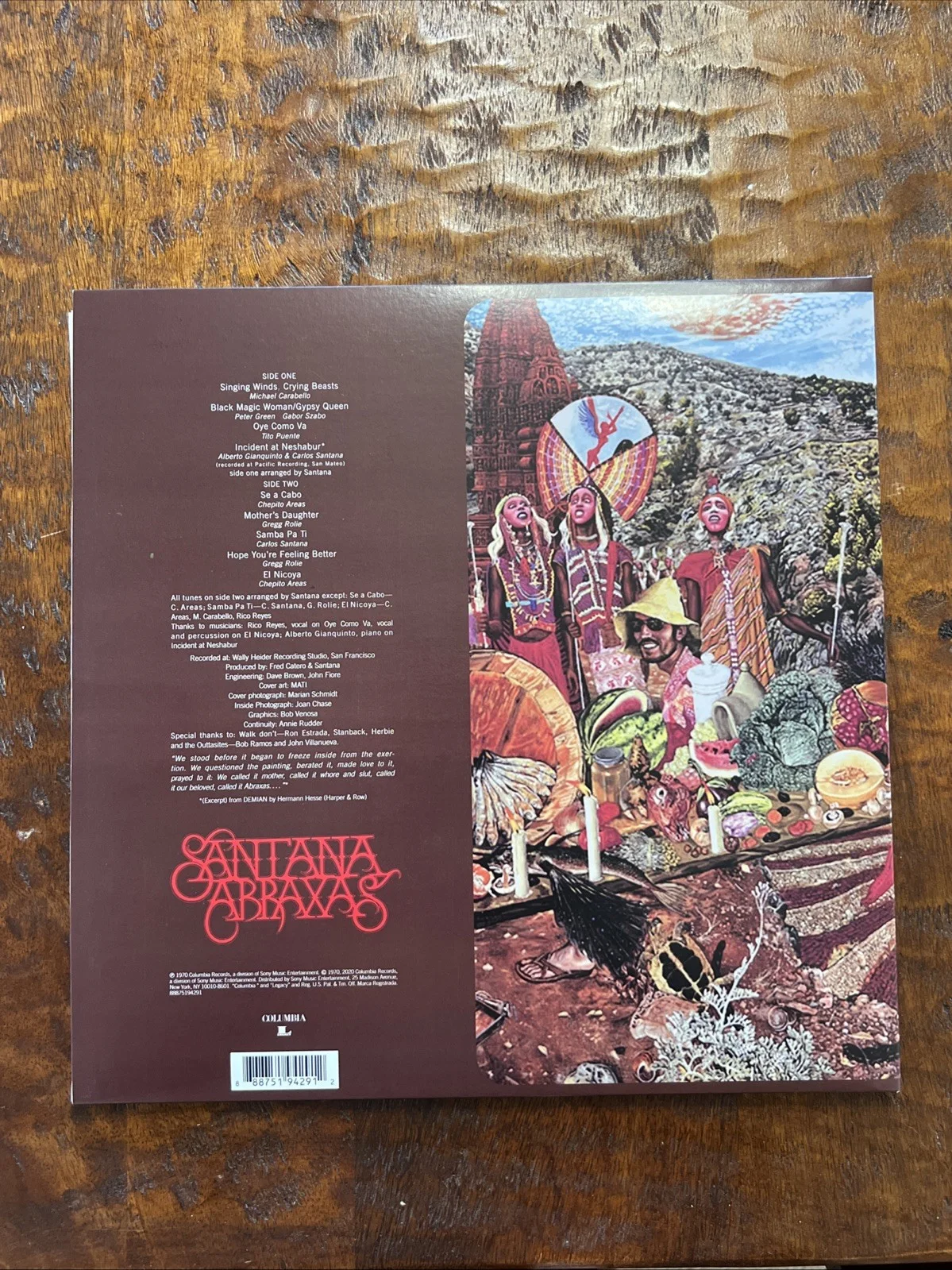 Carlos Santana Signed Abraxas Vinyl Record LP JSA Coa Autographed, image 4