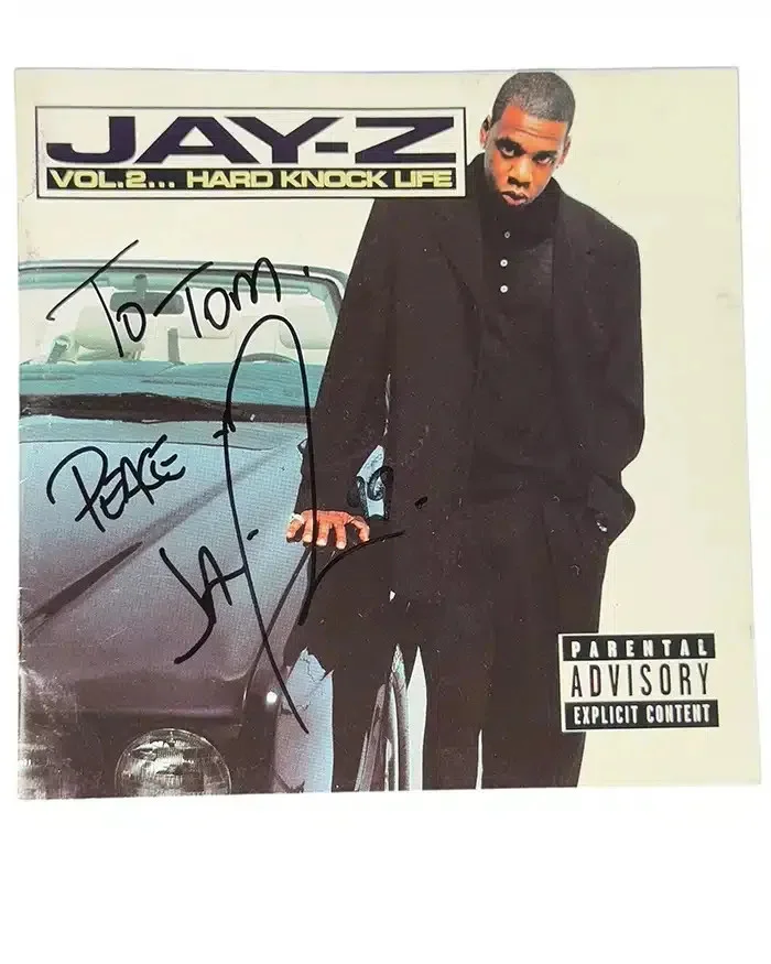 Jay Z signed CD Insert Vol. 2... Hard Knock Life TO TOM JSA Authentication, image 2