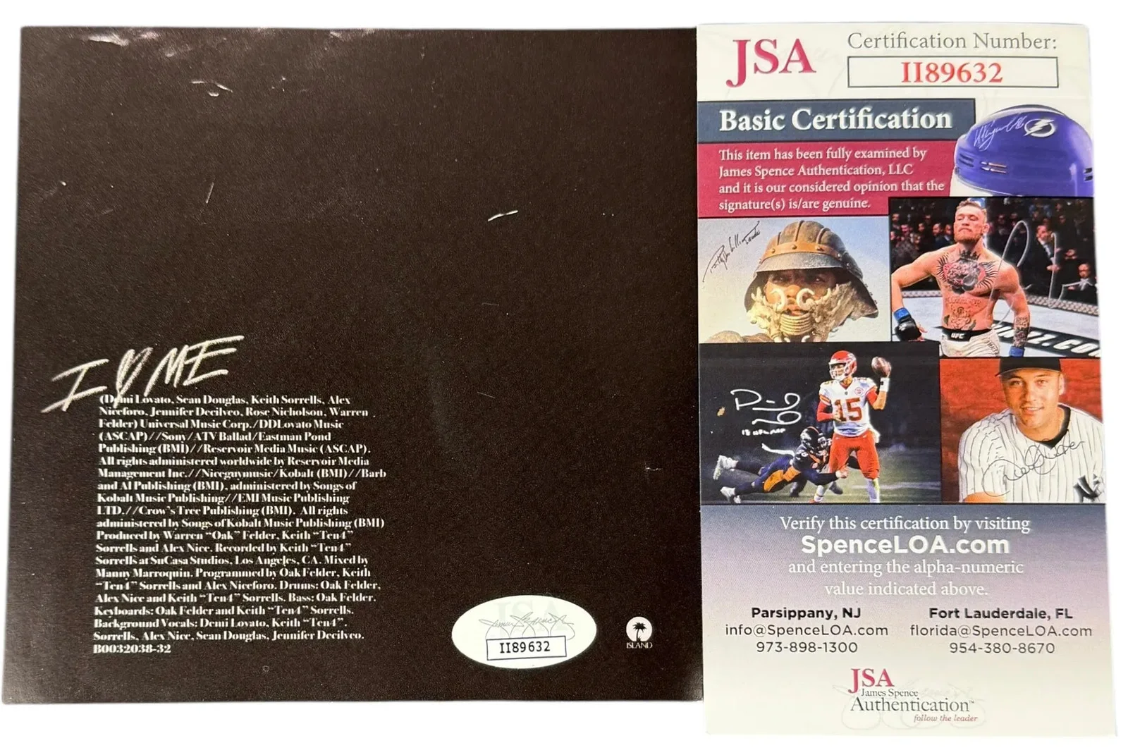 Demi Lovato signed CD Insert I Love Me JSA Authentication, image 4