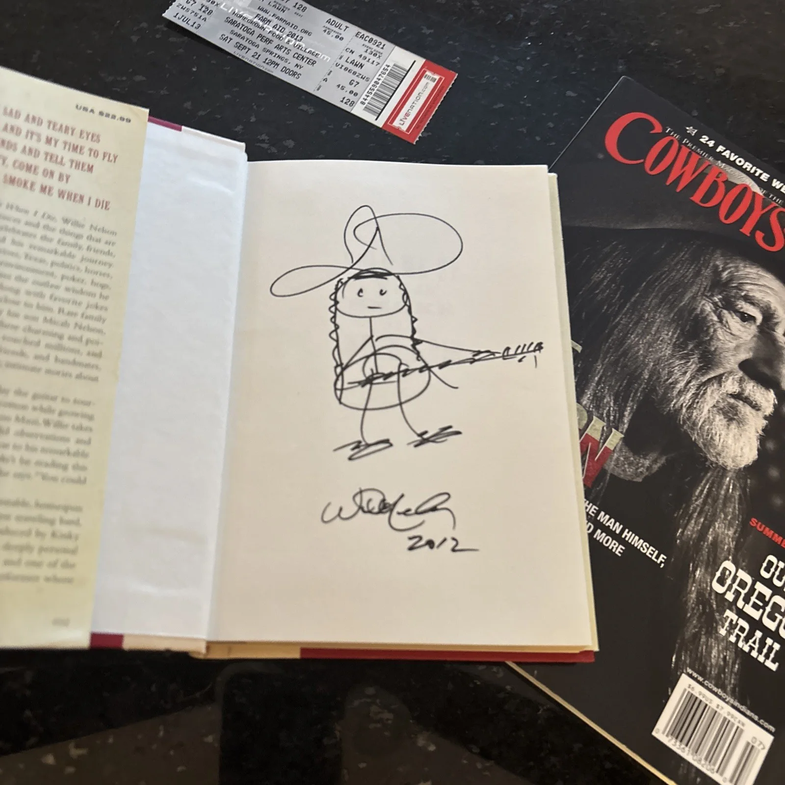 Roll Me UpAnd Smoke Me When I Die 1st Ed SIGNED Cowboys&Indians, Farm Aid Tic, изображение 3