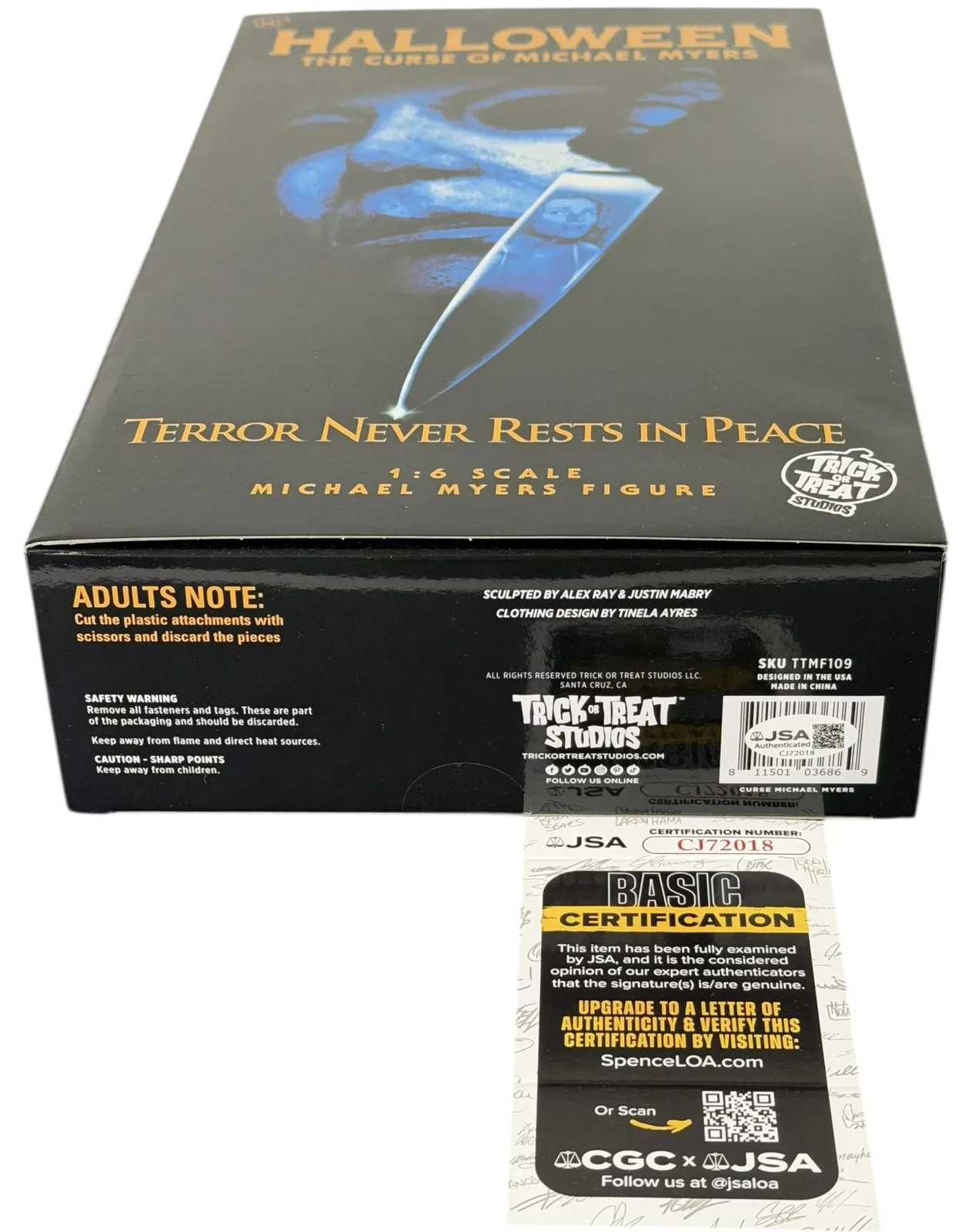 A. Michael Lerner — A. Michael Lerner signed 1/6 Scale Figure Halloween 6 The JSA Authentication, image 5