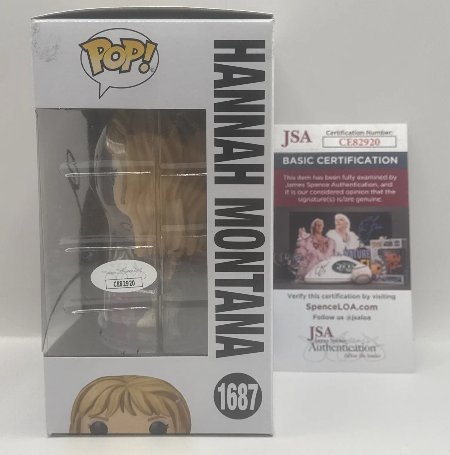 Miley Cyrus — Miley Cyrus Signed Autographed Hannah Montana Funko Pop #1687 Disney JSA COA, image 2