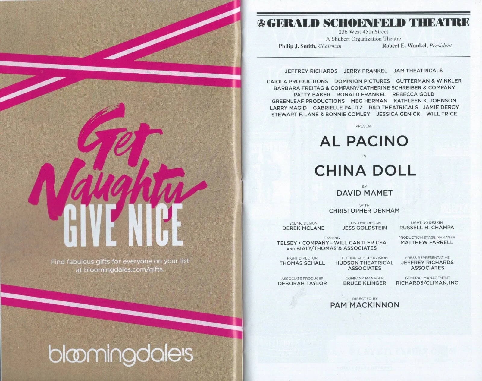 Al Pacino — Al Pacino & Christopher Denham Signed China Doll Playbill. Godfather, Scarface, image 2