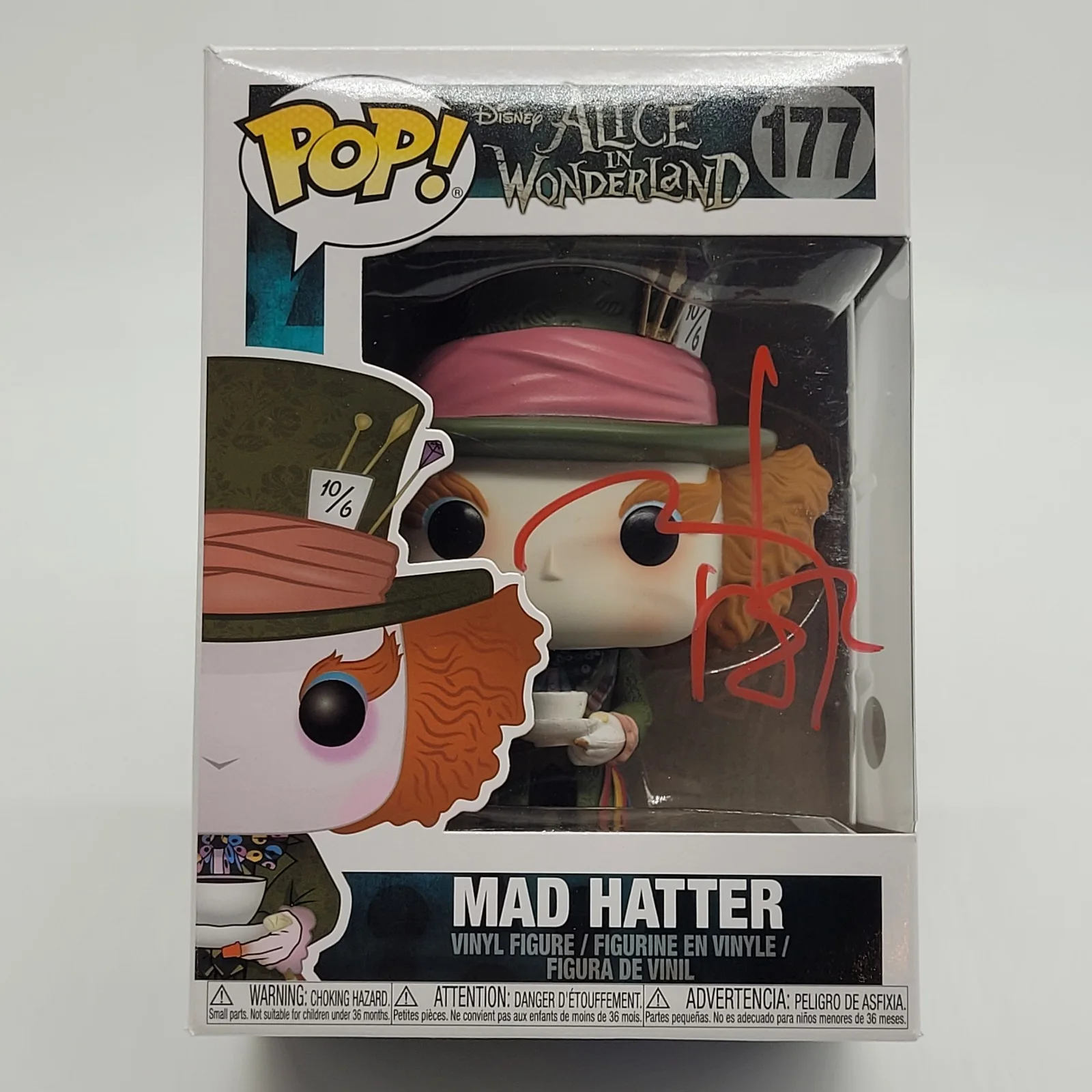 Johnny Depp — Johnny Depp Signed Autographed Funko Pop #177 Mad Hatter JSA COA W/ Protector, image 3