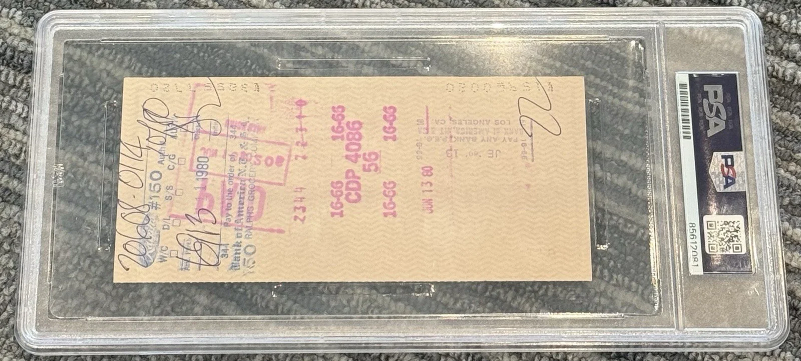 Jane Seymour — Jane Seymour Signed Autograph 1980 Authentic Bank Check PSA/DNA Encapsulated, изображение 2