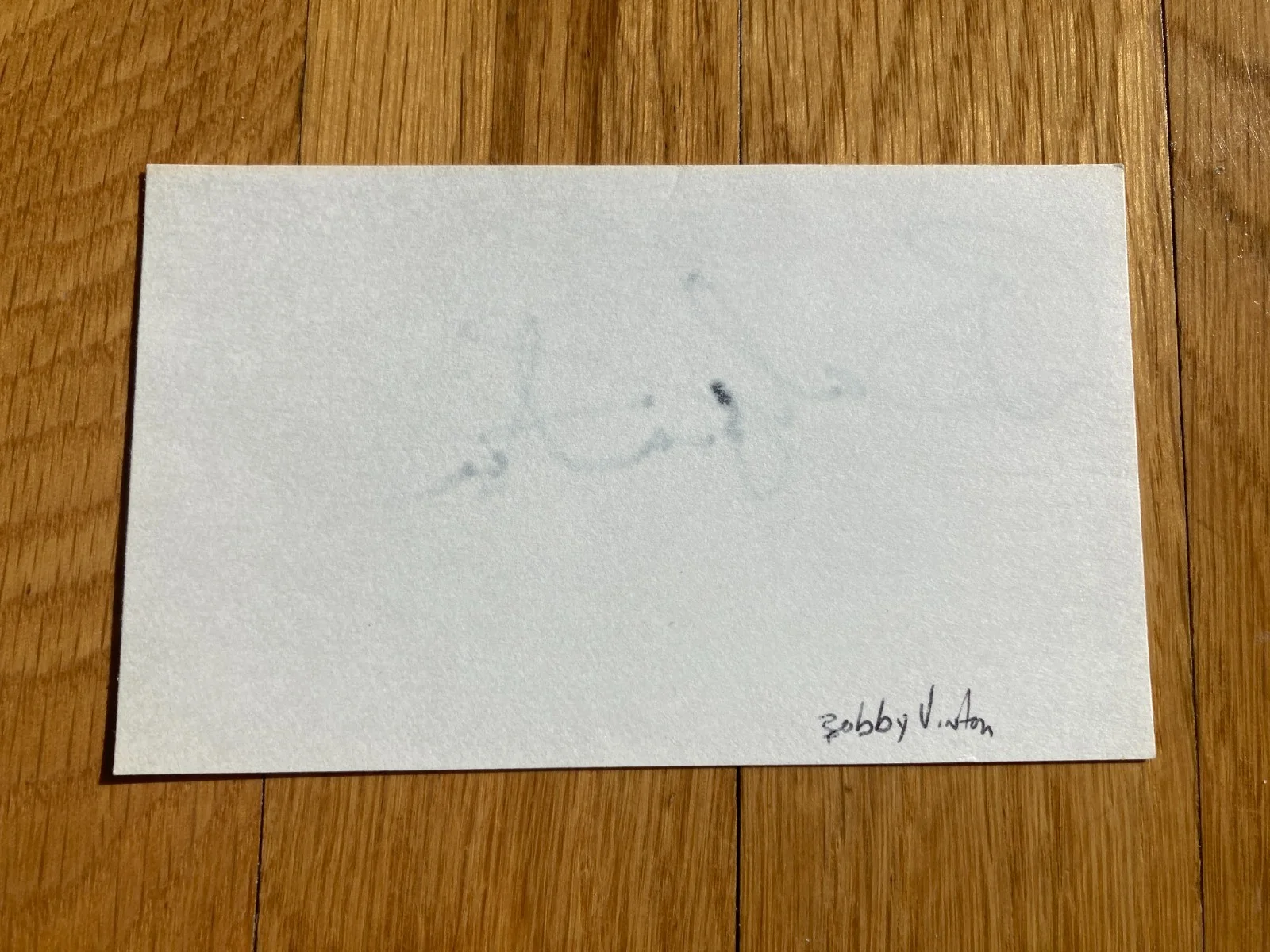 Bobby Vinton Signed Autographed 3x5 Index Card Blue Velvet Big Jake Singer Actor, image 2