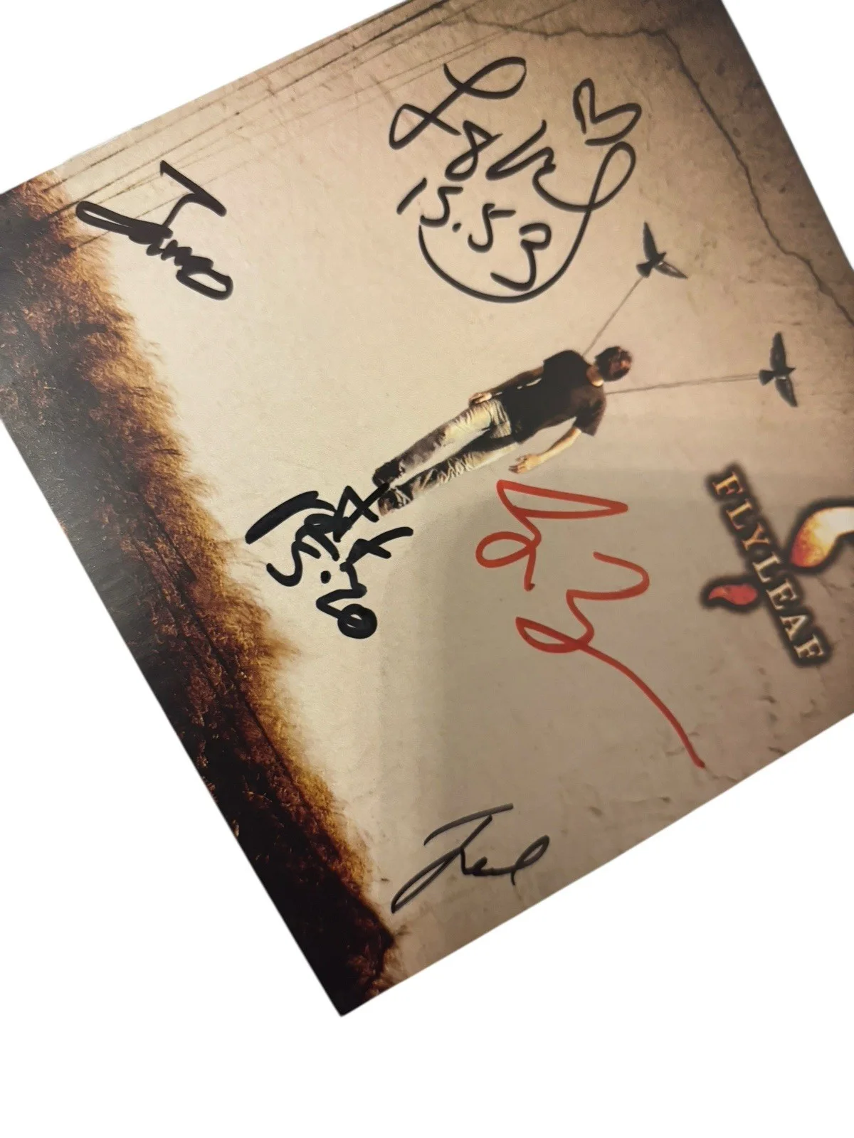 FLYLEAF SIGNED AUTOGRAPH x5 SELF TITLED FRAMED MATTED CD LACEY STURM +4 JSA COA, image 5