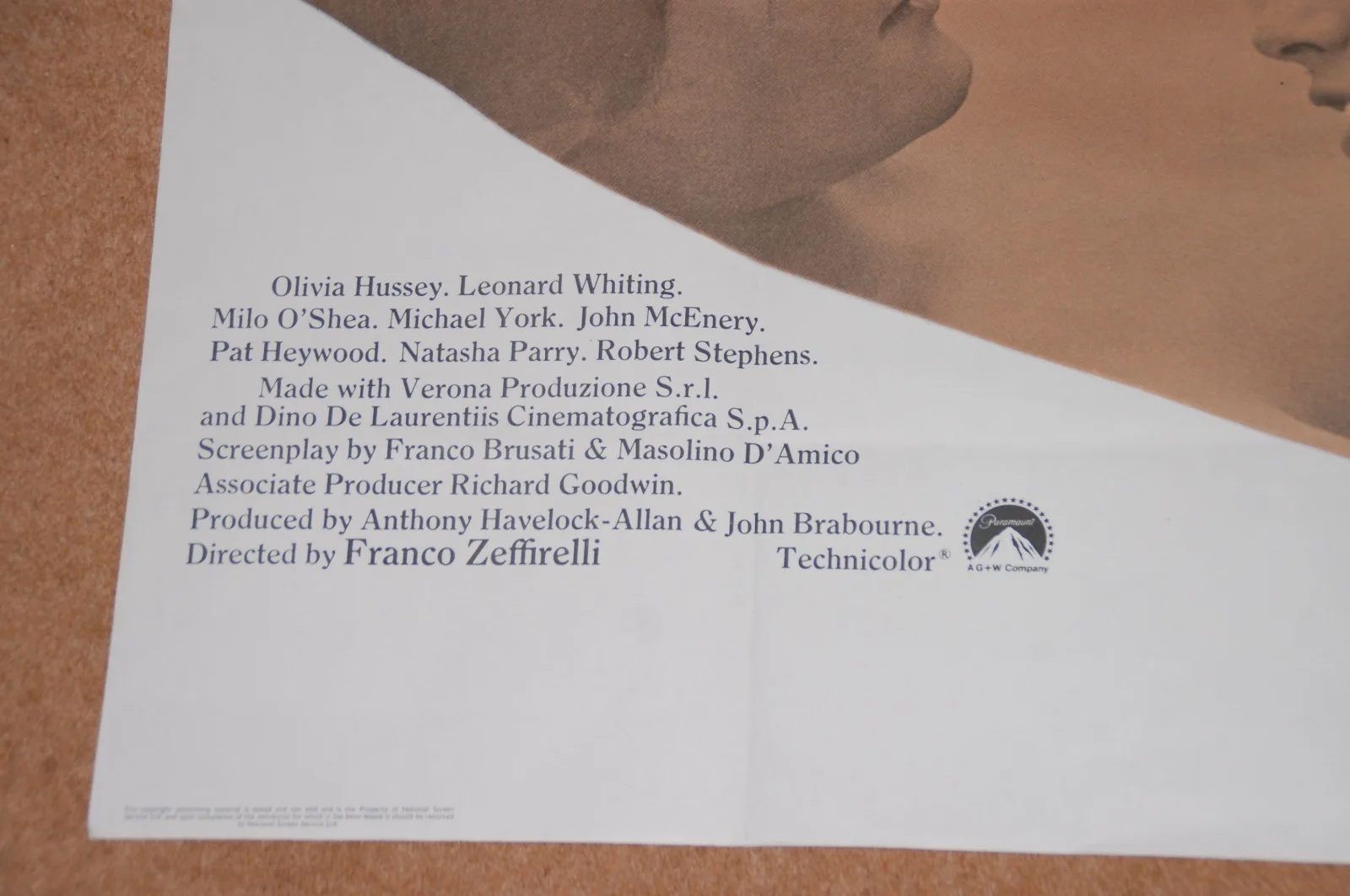 FRANCO ZEFFIRELLI'S ROMEO & JULIET (1968) - ORIG. UK QUAD POSTER - FINE COND., изображение 4