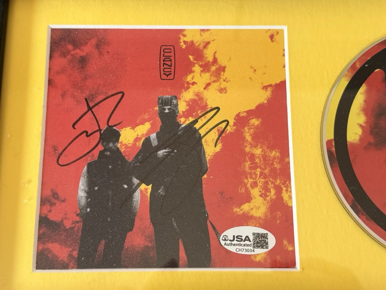 Twenty One Pilots Framed Signed CD JSA COA, image 2