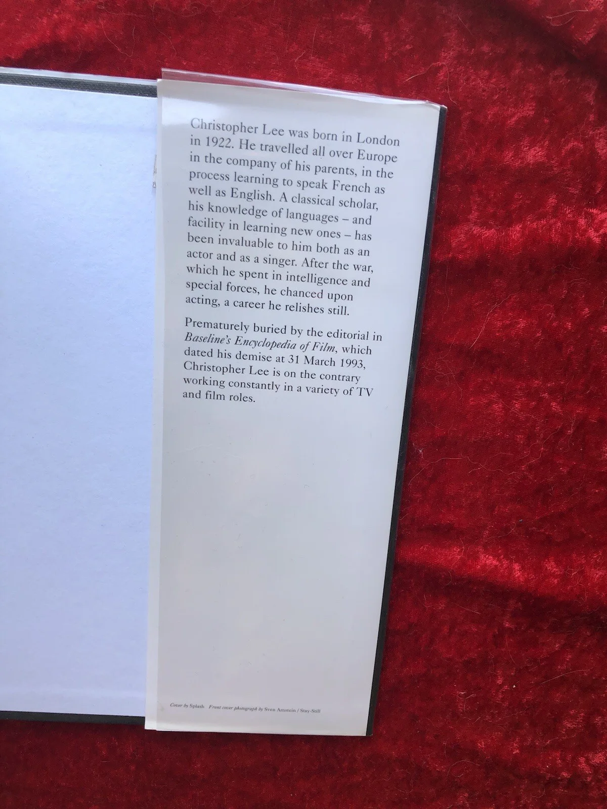 Christopher Lee — Orig Vtg 1997 Signed CHRISTOPHER LEE First ED HBDJ TALL DARK & GRUESOME Book, изображение 5