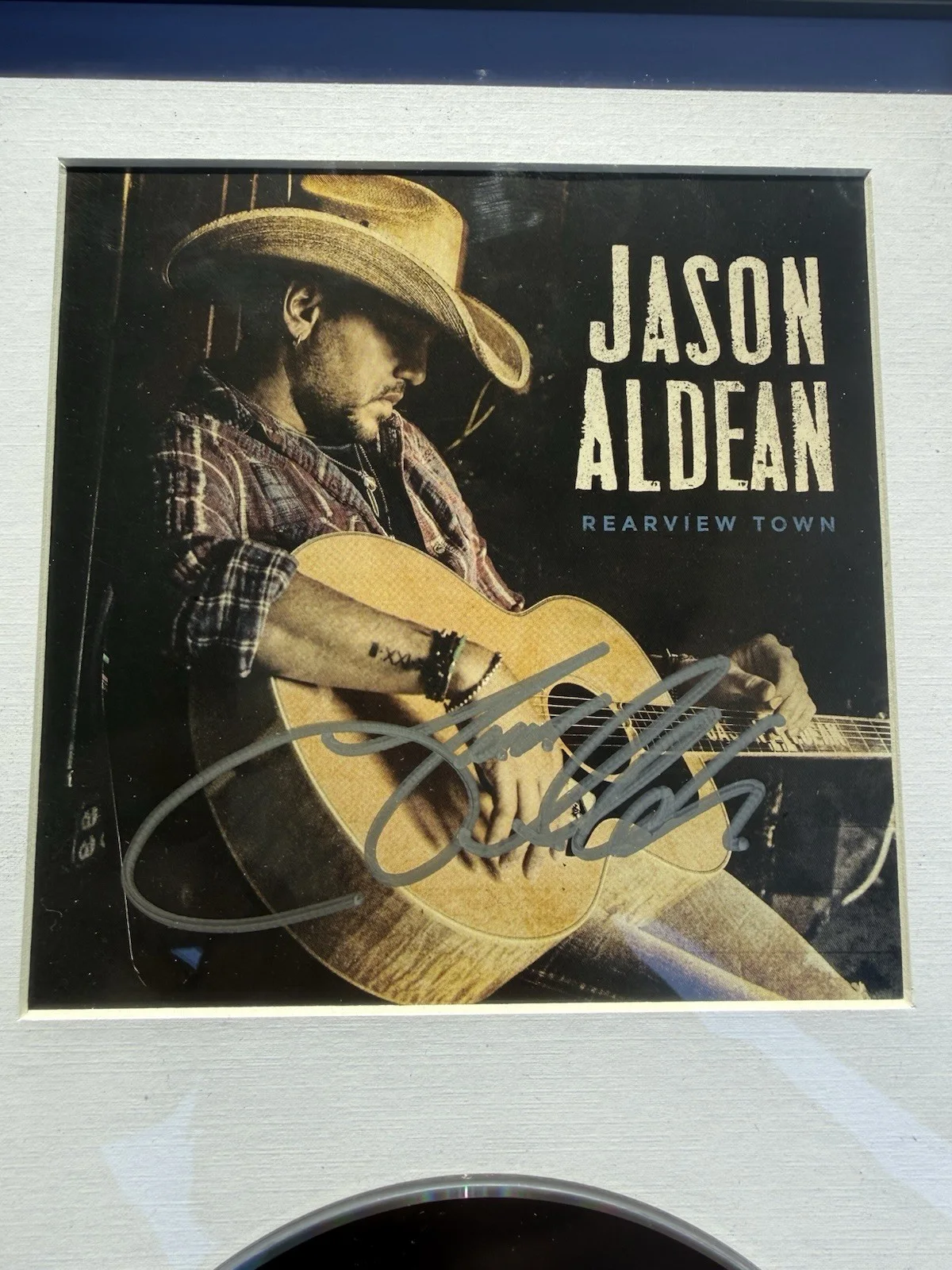 Jason Aldean Rearview Town Signed Framed CD and Cover Display, image 2