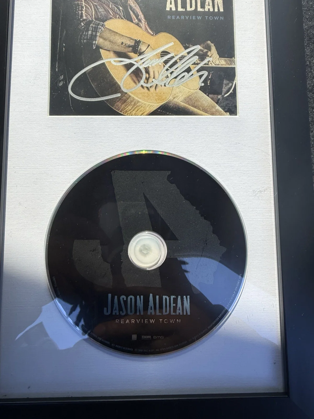 Jason Aldean Rearview Town Signed Framed CD and Cover Display, image 4