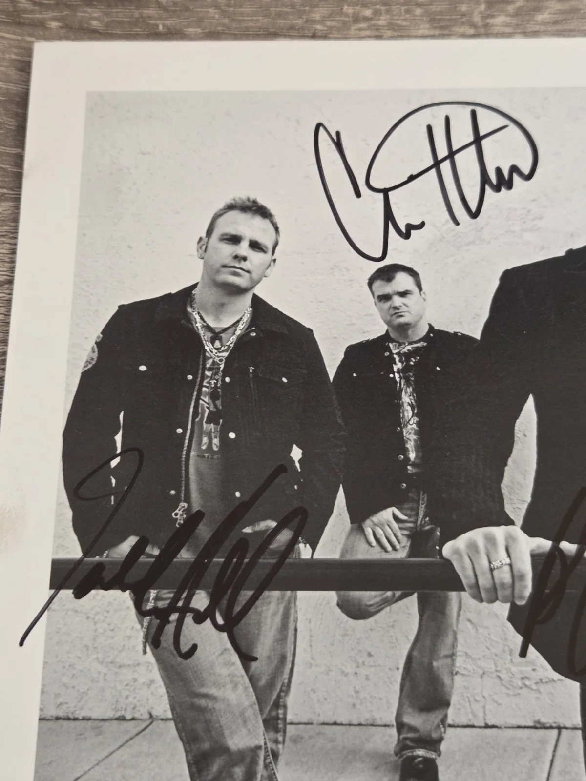 3 Doors Down Signed Auto 8x10 Photo Brad Arnold Full Band Passed Beckett Review, изображение 3