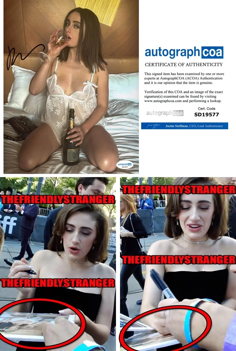 Rachel Sennott — Rachel Sennott signed 8x10 Photo EXACT PROOF x SEXY LINGERIE I Love LA ACOA COA