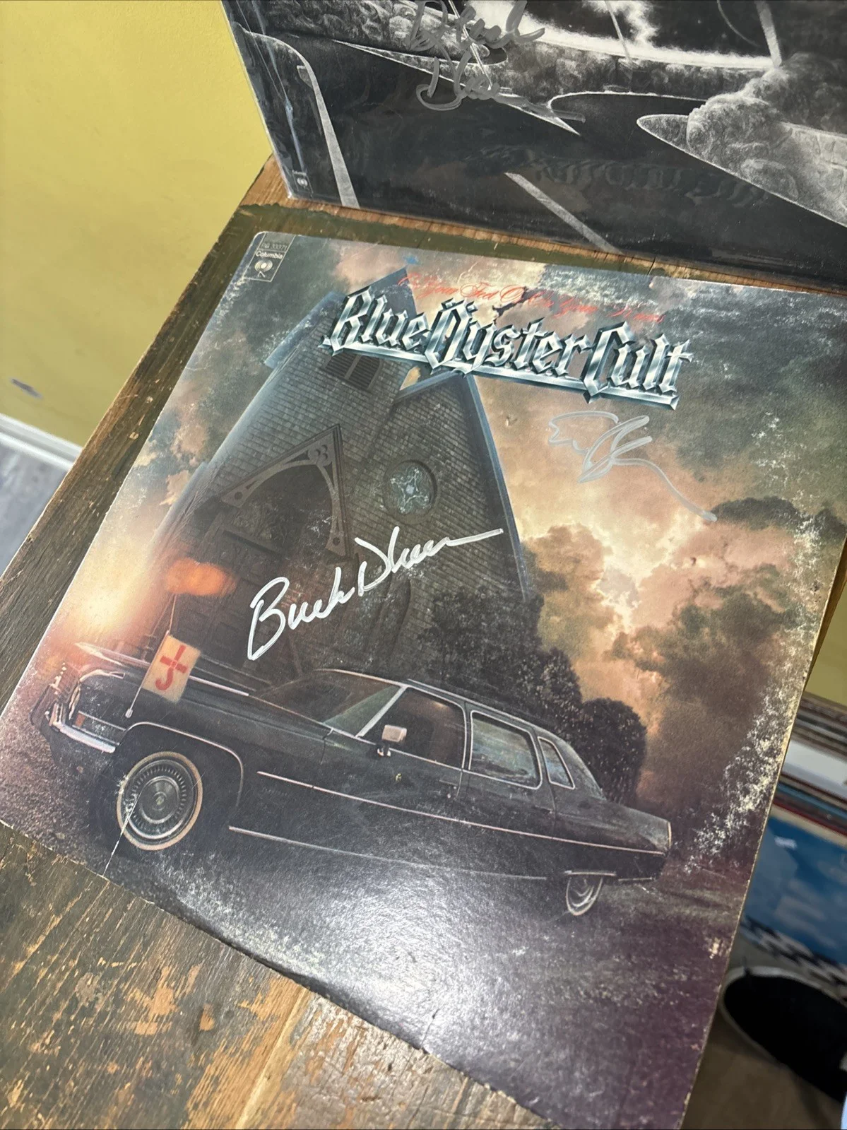 2 Signed Autographed Blue Oyster Cult Lp Buck Dharma Eric Bloom, image 2