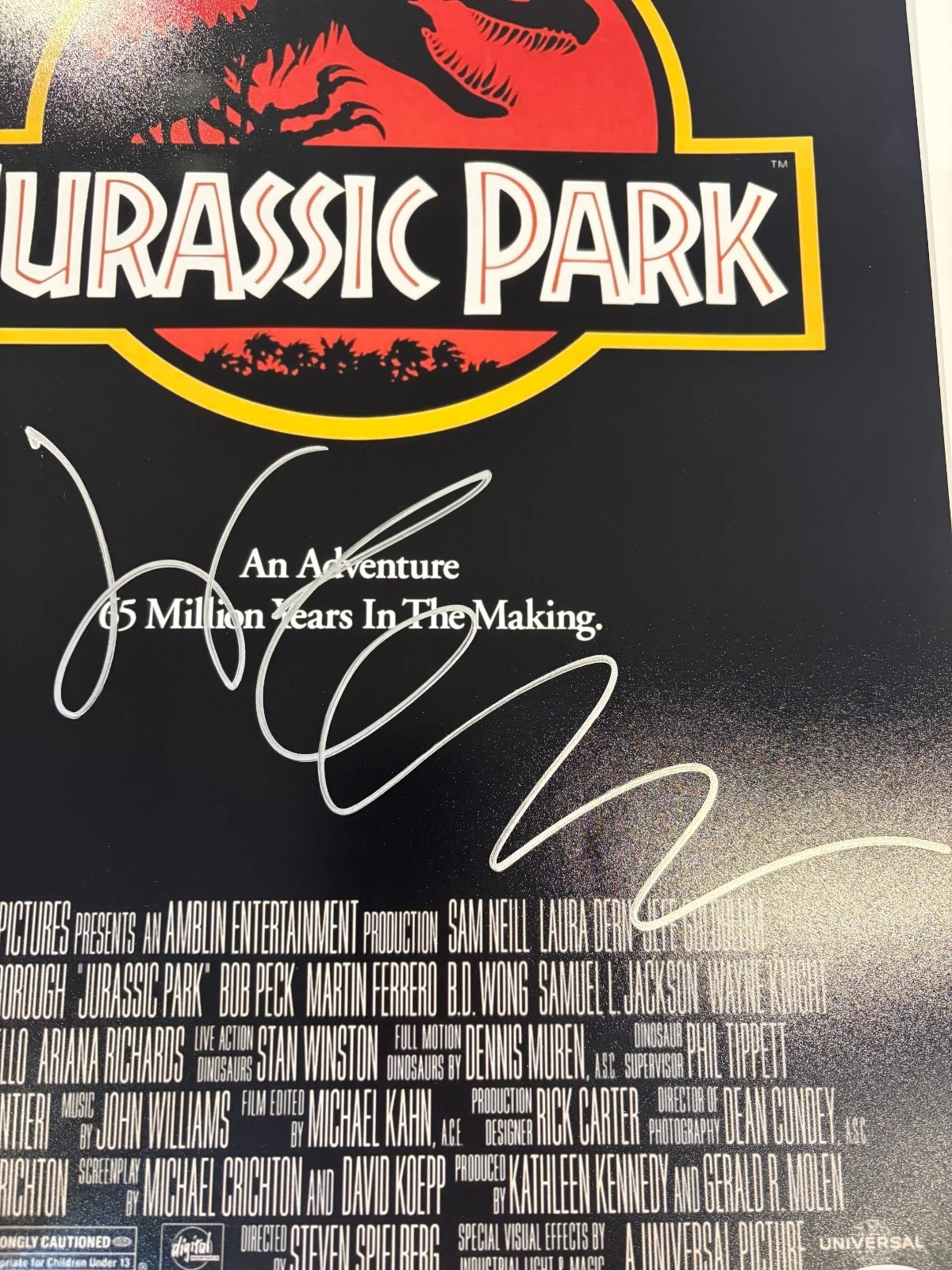 Jeff Goldblum — Autographed Jeff Goldblum signed 12x18 Photo Jurassic Park movie Poster JSA 2, изображение 3