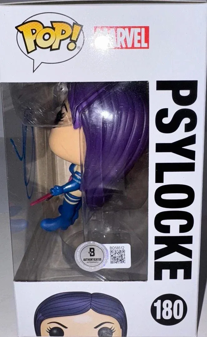 Olivia Munn Signed Funko Pop #180 Psylocke X-Men - Beckett COA #03, image 3
