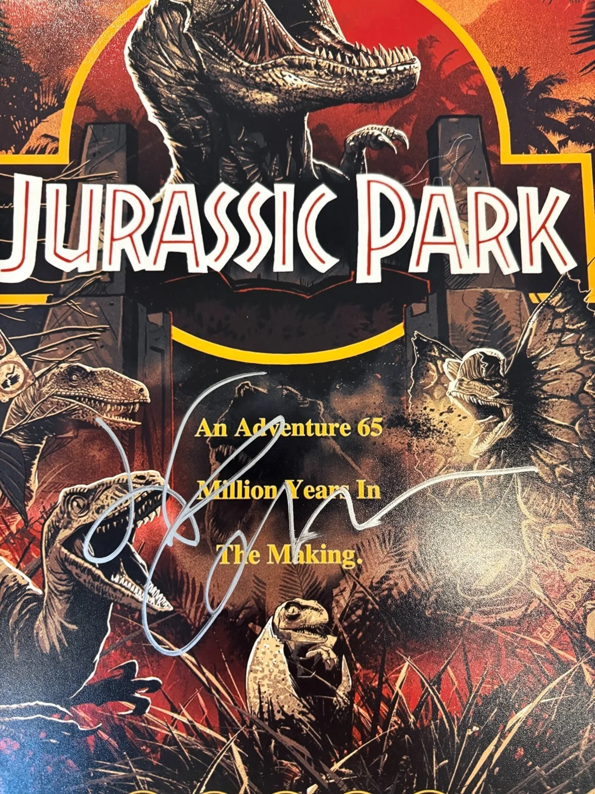 Jeff Goldblum — Autographed Jeff Goldblum signed 12x18 Photo Jurassic Park movie Poster JSA, изображение 2