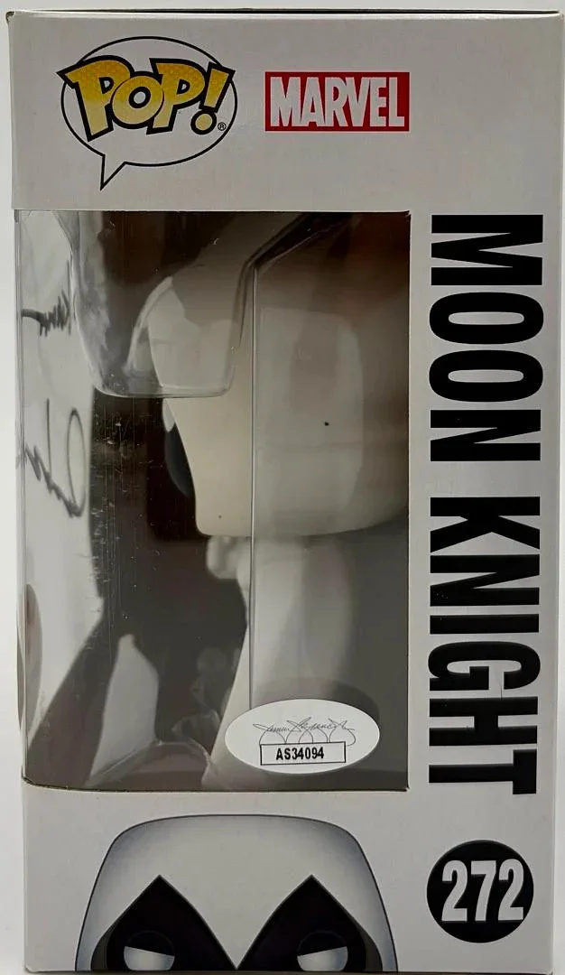 Oscar Isaac Signed Funko Pop #272 (Moonknight) w/character name - JSA COA, изображение 3