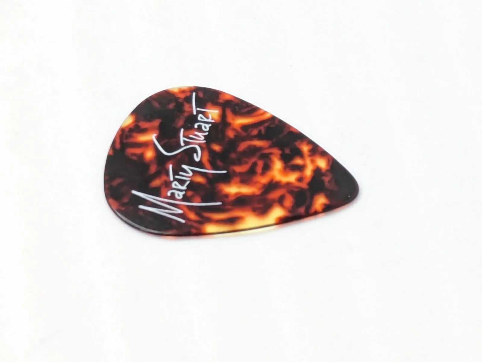 Marty Stuart Vintage Tour Guitar Pick ~ White on Tortoise Shell ~ Fender *RARE*, image 3