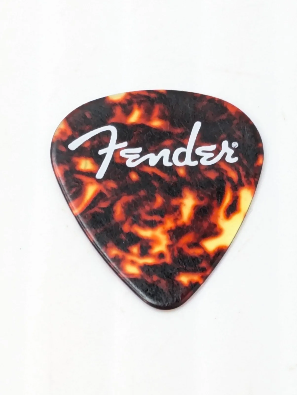 Marty Stuart Vintage Tour Guitar Pick ~ White on Tortoise Shell ~ Fender *RARE*, image 4