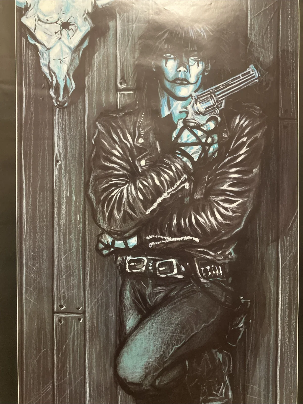 The Crow RARE Artist Signed James O’Barr 1994 Poster 20”x36”, image 4