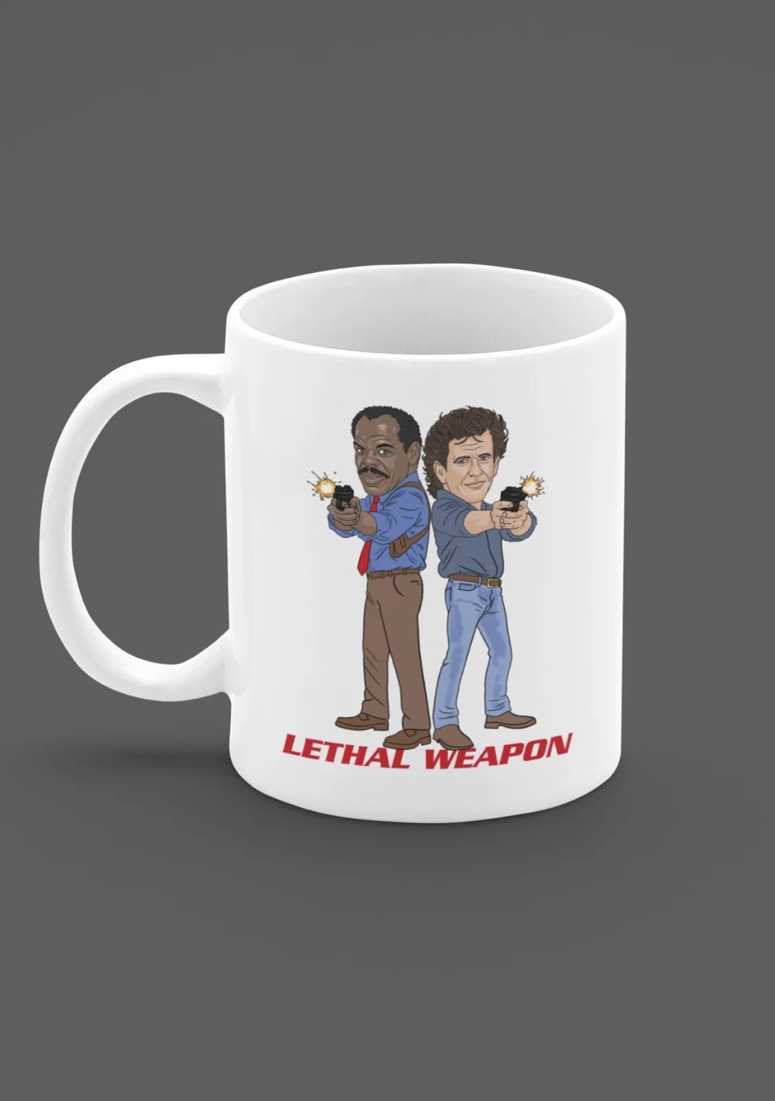 Lethal Weapon Murtaugh and Riggs Movie theme Cartoon Graphic Gift Mug, изображение 2