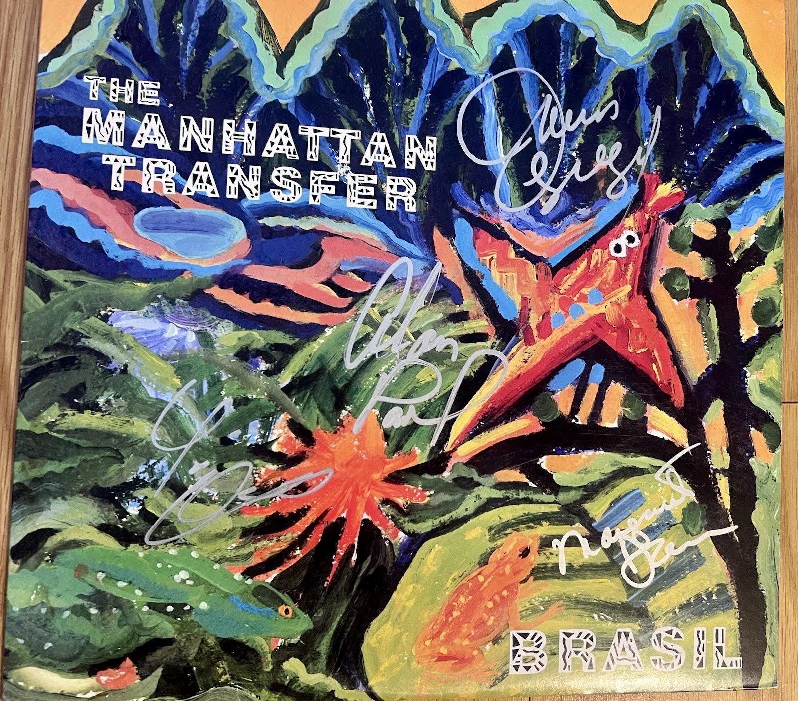 Manhattan Transfer Band Signed Autographed Brazil Record Album Rare, image 3