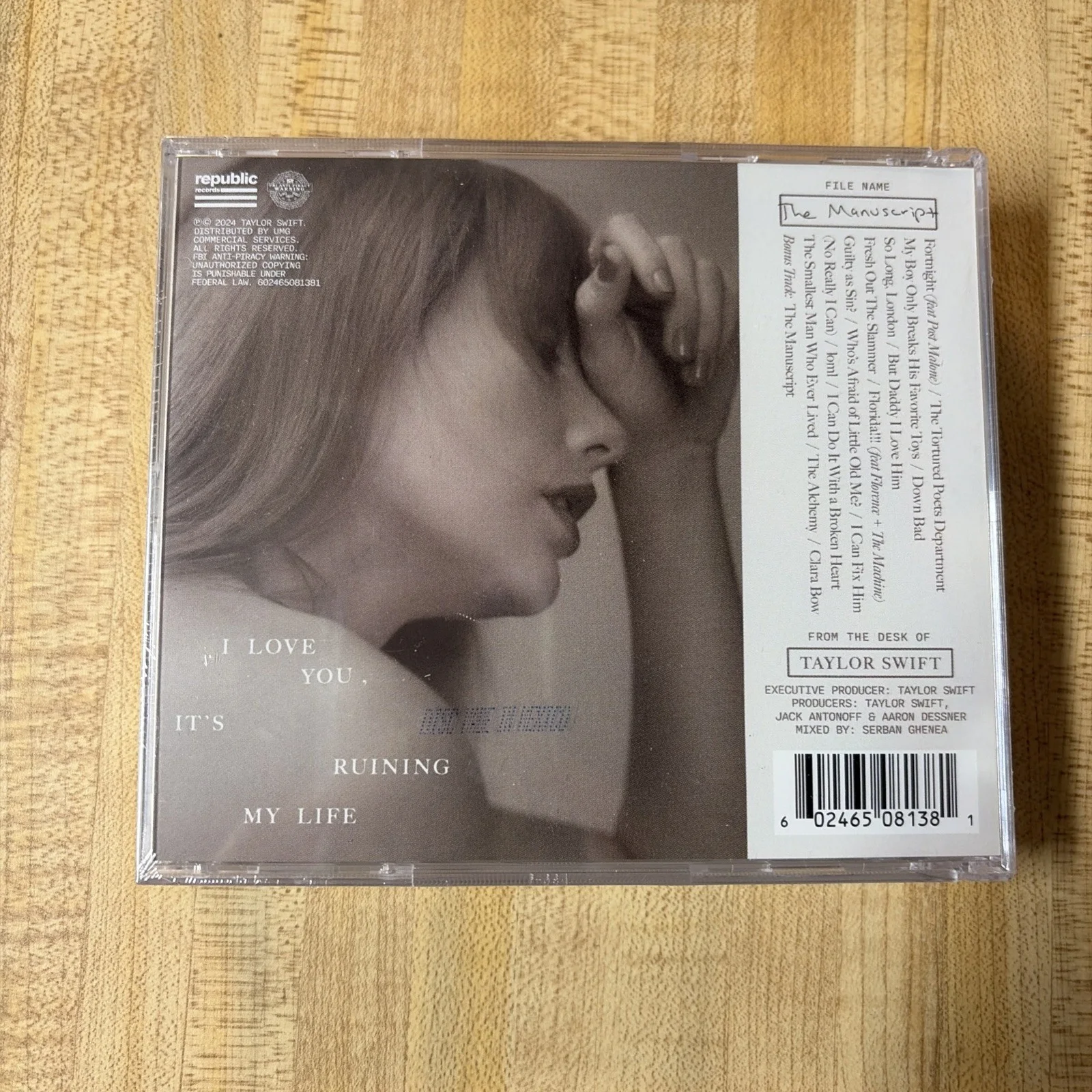Taylor Swift The Tortured Poets Department CD, изображение 2
