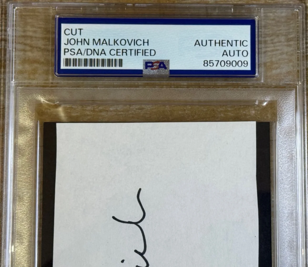 John Malkovich — John Malkovich Signed Autograph 3x5 Cut Signature Encapsulated PSA/DNA, изображение 3