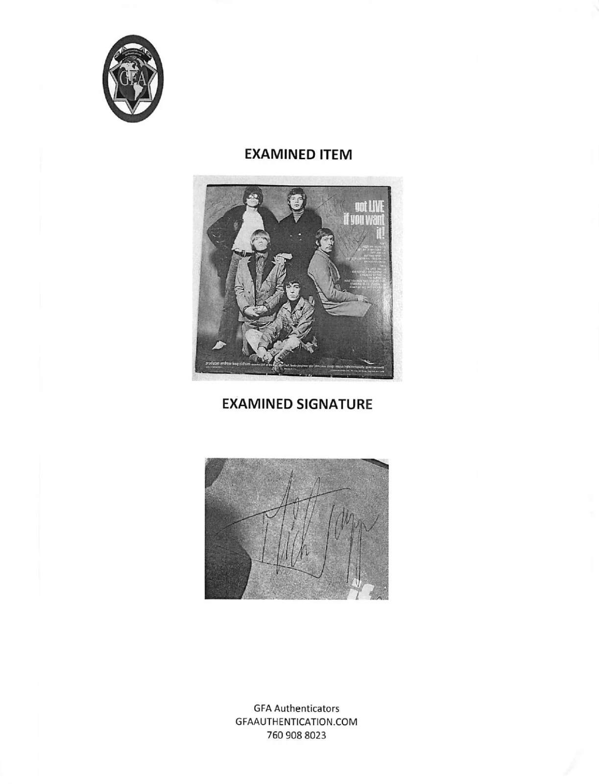 Rolling Stones Signed Got Live If You Want It Jagger Richards Jones Wyman Watts, image 5