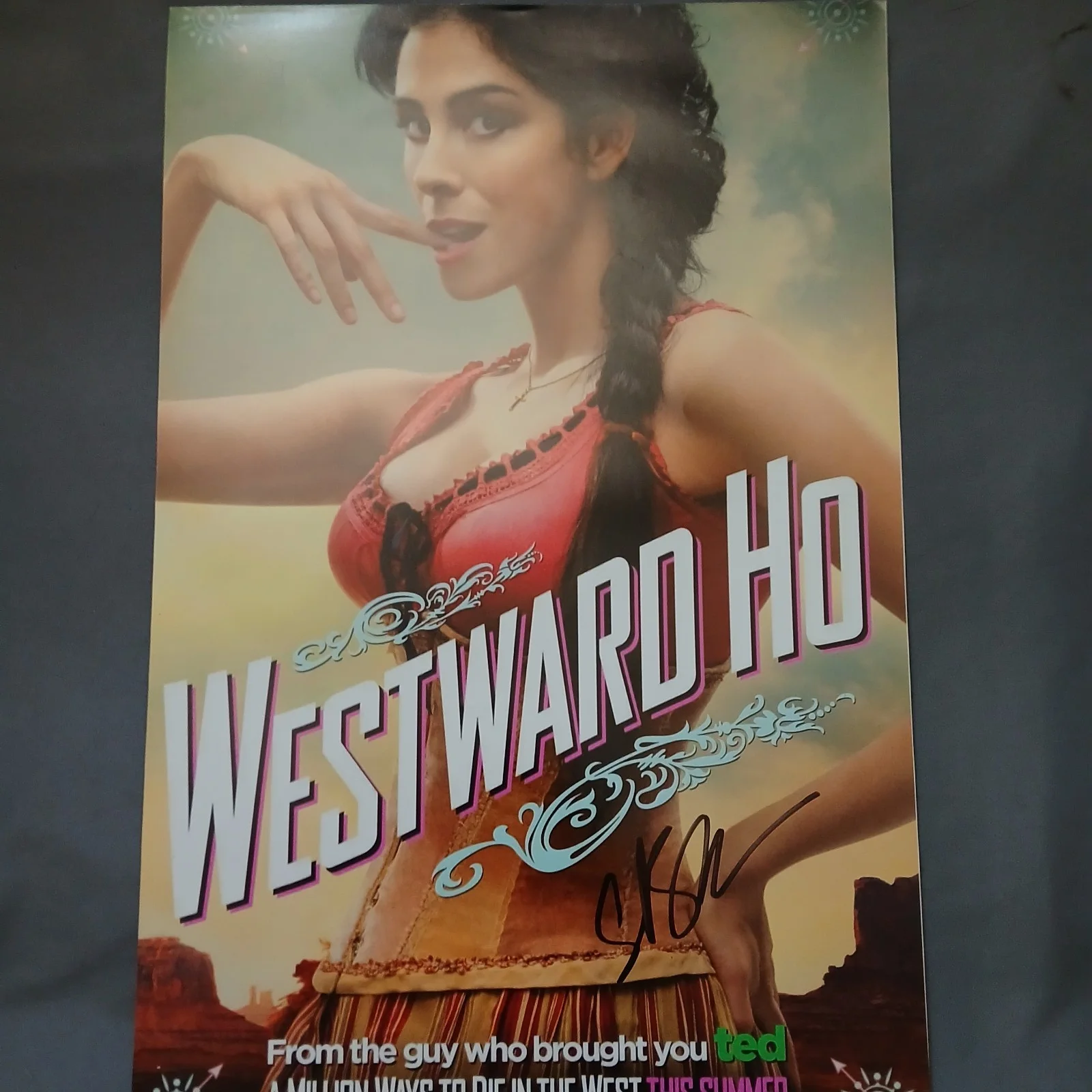 sarah silverman — SARAH SILVERMAN Hand Signed A Million Ways To Die In The West 12X18 Photo, изображение 2